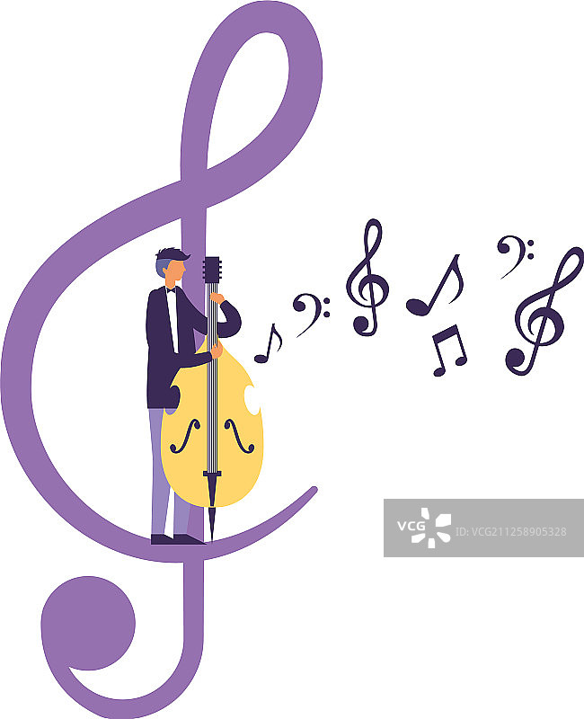 男子演奏大提琴音乐图片素材