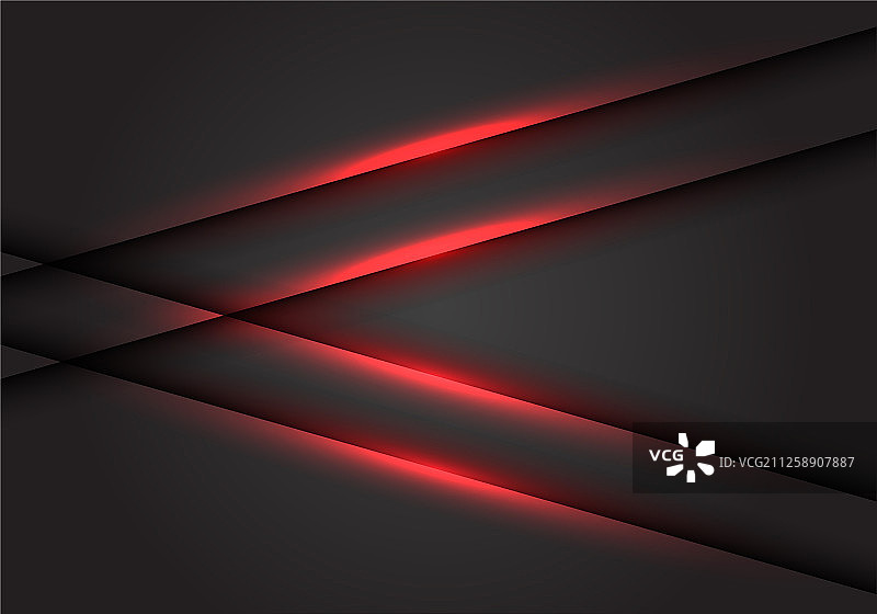 深灰色背景上的抽象红色光线箭头图片素材