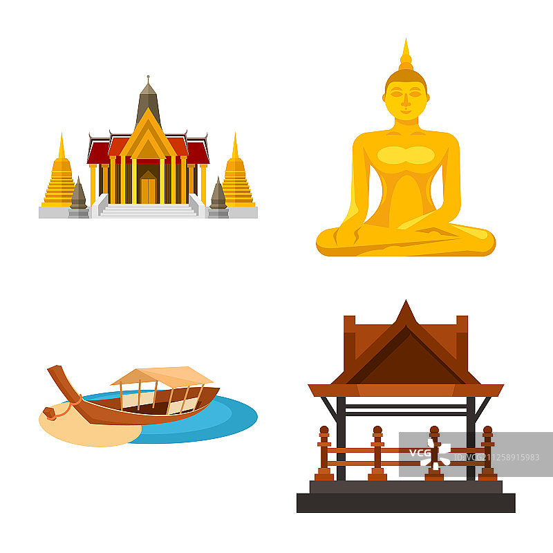 泰国设计和旅游标志集图片素材