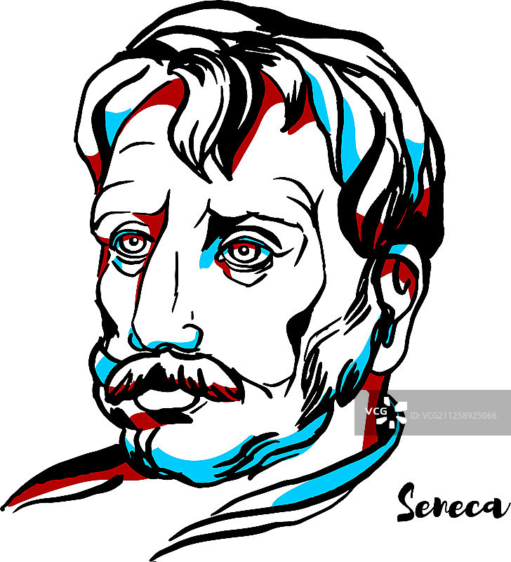 塞涅卡肖像图片素材