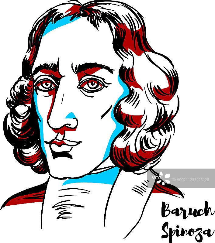 巴鲁赫·斯宾诺莎肖像图片素材
