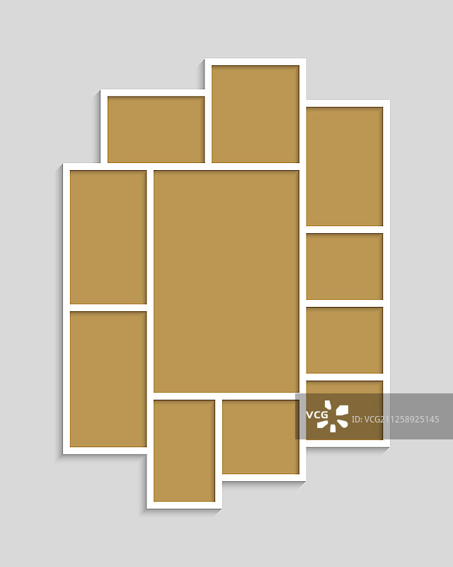十一格相框照片局部图像拼贴图片素材