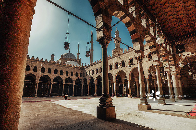 开罗萨拉丁城堡内的回廊图片素材