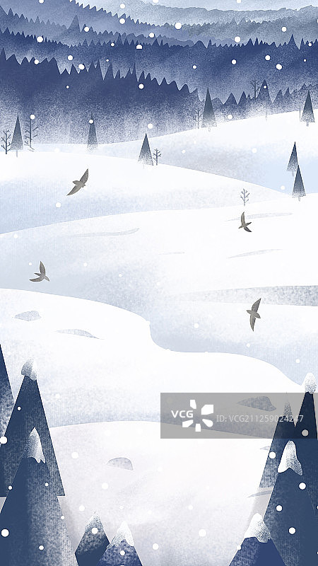 村落雪景图片素材