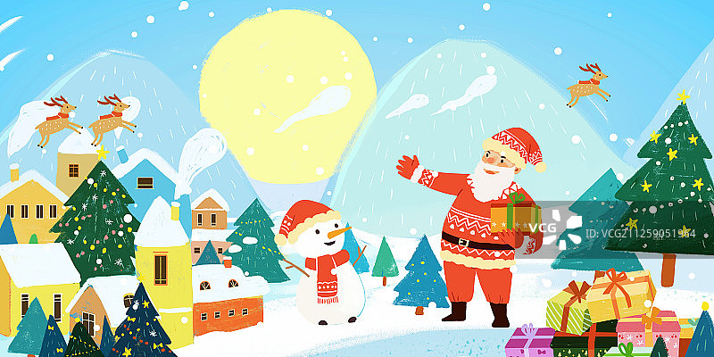 圣诞节海报插画图片素材