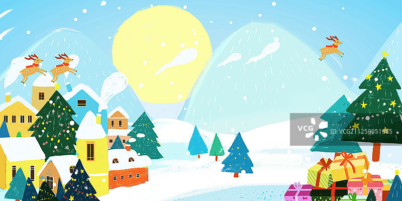 圣诞节海报插画图片素材