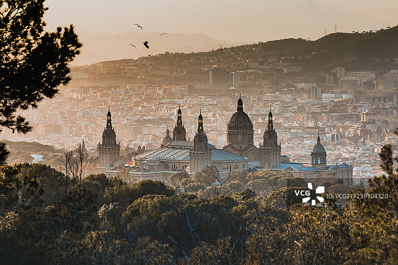 巴塞罗那山顶图片素材