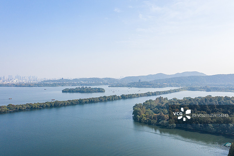 西湖秋季景色图片素材