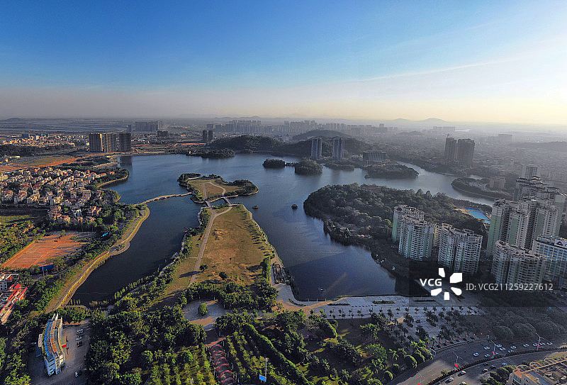 广东省阳江鸳鸯湖公园图片素材