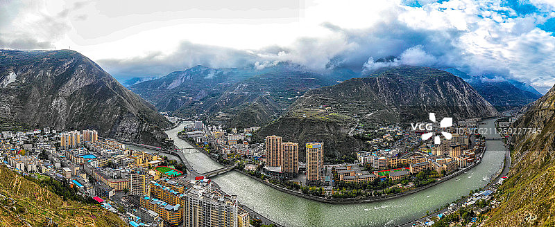 四川省汶川建筑风光图片素材