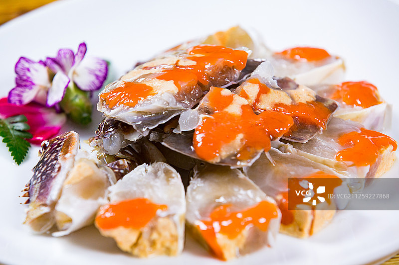 红膏炝蟹图片素材