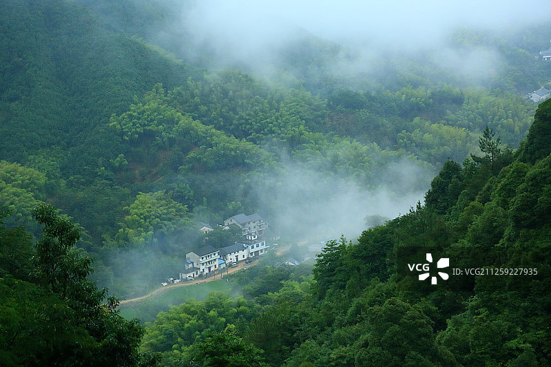 浙江省杭州临安大明山风光图片素材