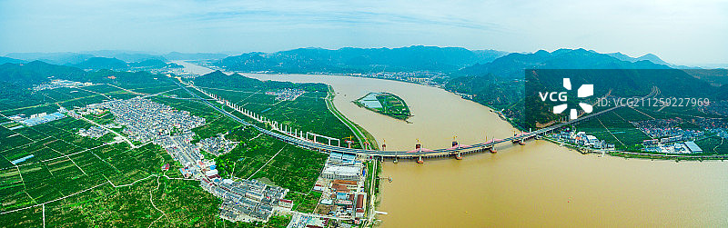 浙江省台州临海市灵江风光图片素材
