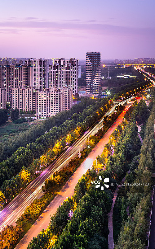 河北省固安县城市建筑风光图片素材