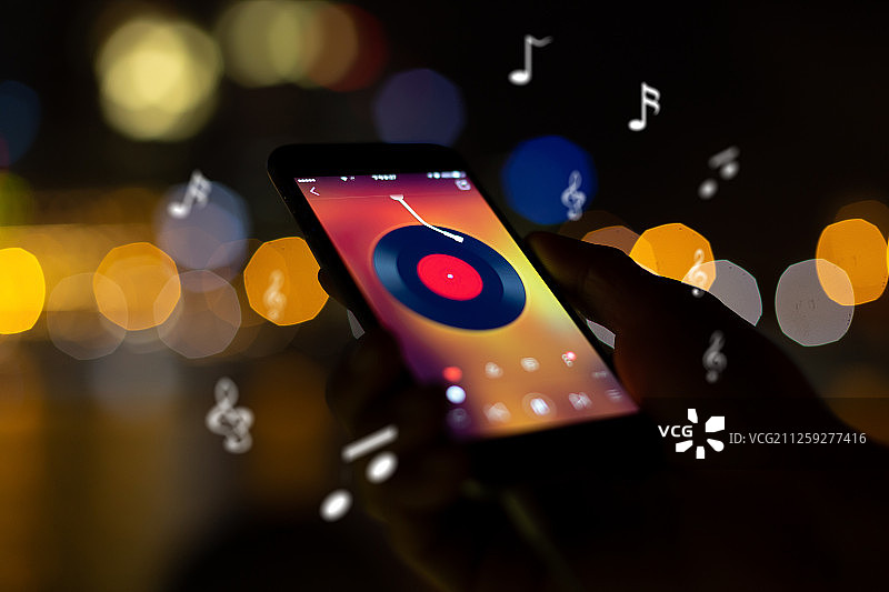 智能手机播放音乐图片素材