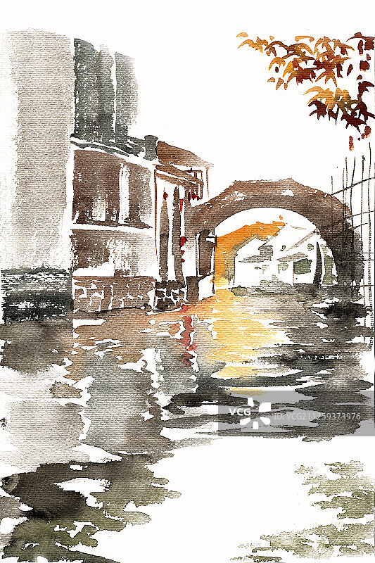 冬季的江南水乡图片素材