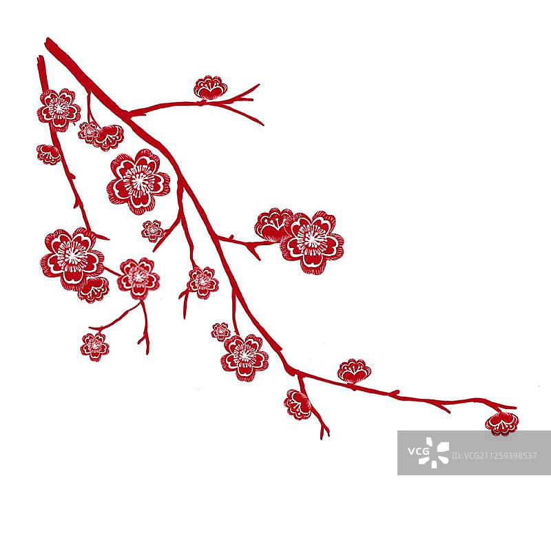 剪纸梅花图片素材