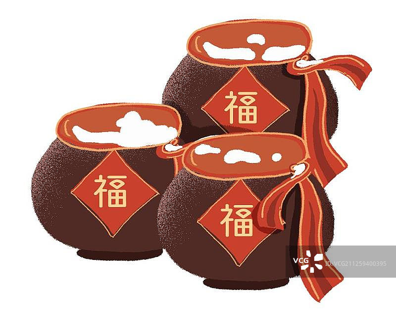 雪天里的三坛酒图片素材