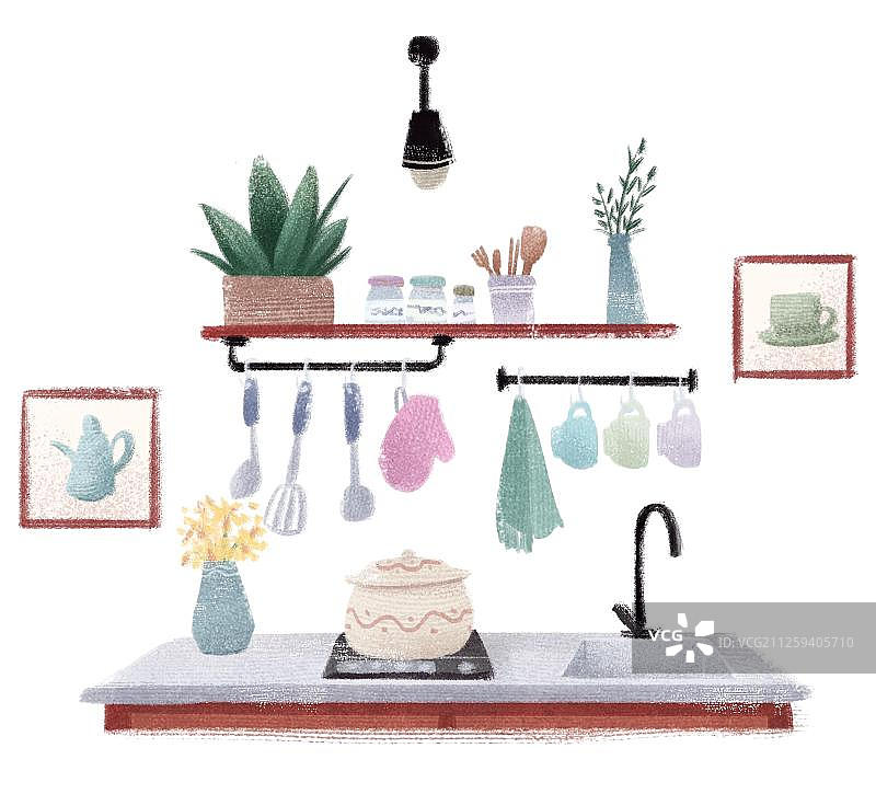 厨房小场景图片素材