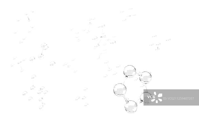 3D抽象分子图片素材