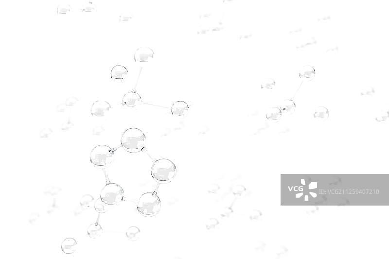 3D抽象分子图片素材