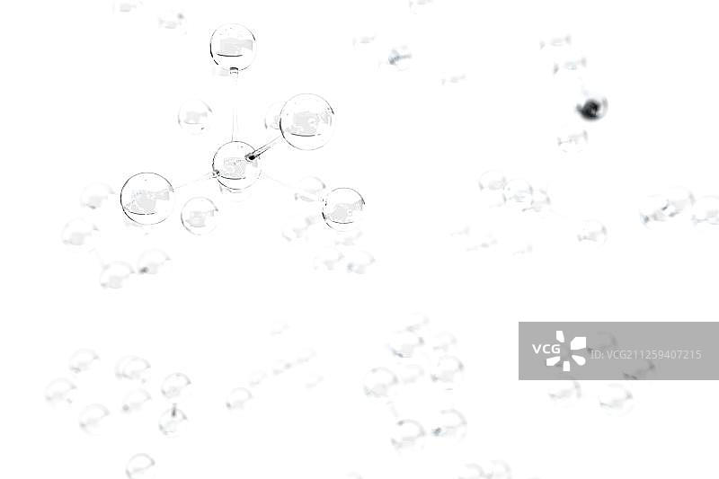 3D抽象分子图片素材