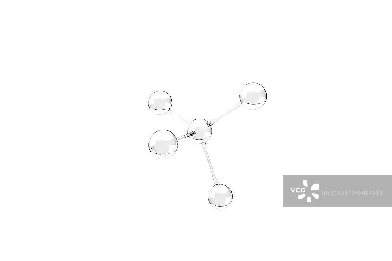 3D抽象分子图片素材