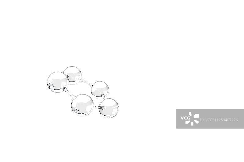 3D抽象分子图片素材