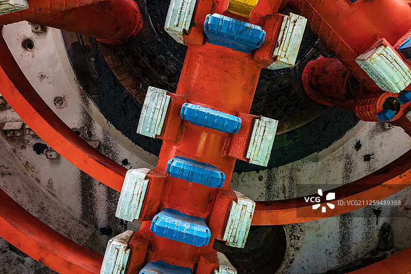 盾构机刀盘特写图片素材