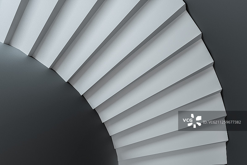 灰色的圆形的楼梯 三维渲染图片素材