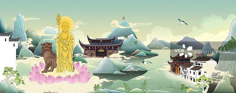 九华山文化图片素材