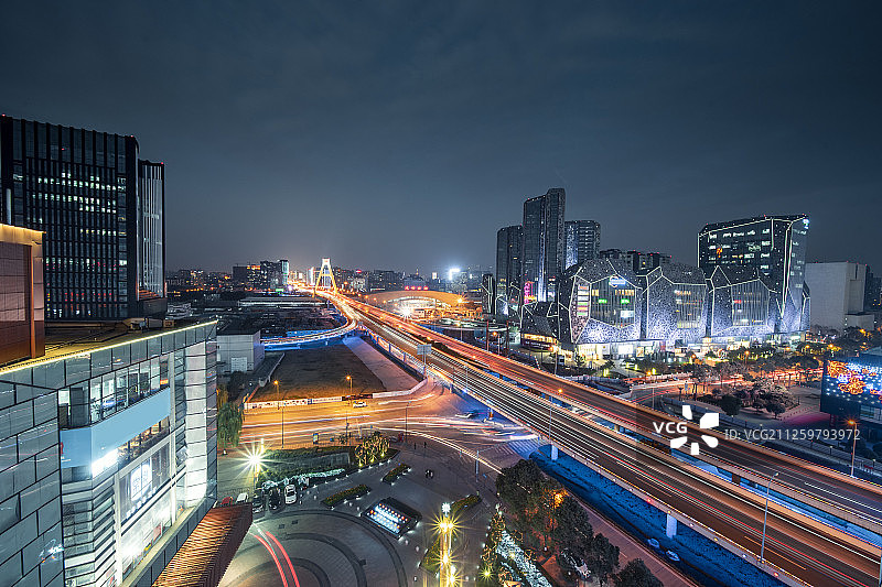 成都城市夜景图片素材
