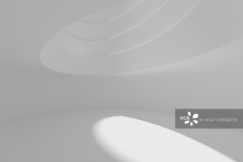 带圆穹天井的简洁空间图片素材