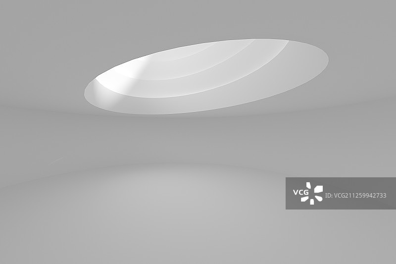 带圆穹天井的简洁空间图片素材