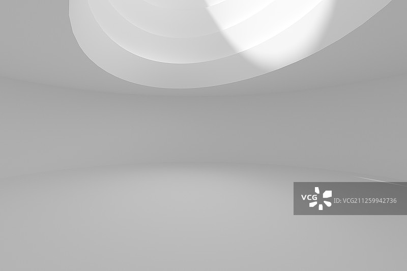 带圆穹天井的简洁空间图片素材