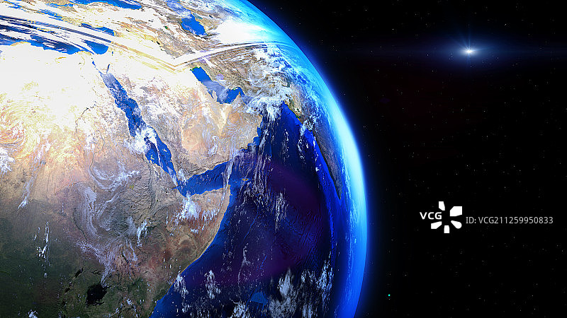 宇宙星空中的地球图片素材