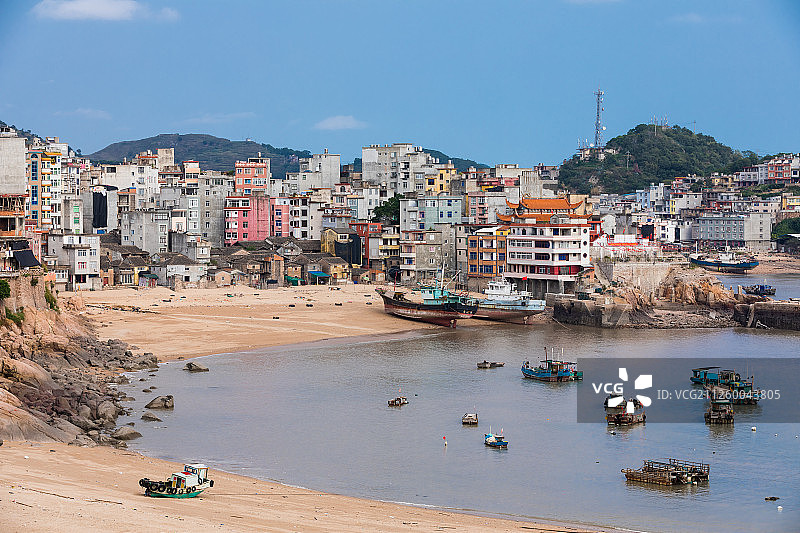 福建海边渔村图片素材