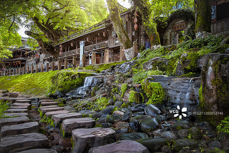 四川眉山柳江古镇景点小景图片素材