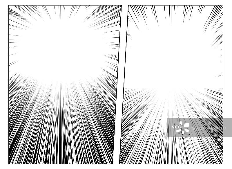 漫画速度感效果线集合图片素材