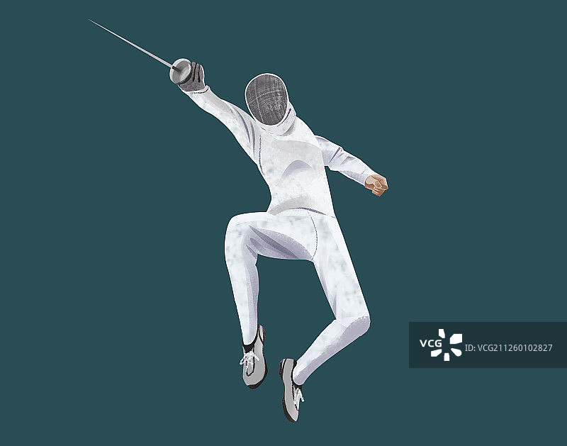 击剑 单人图片素材