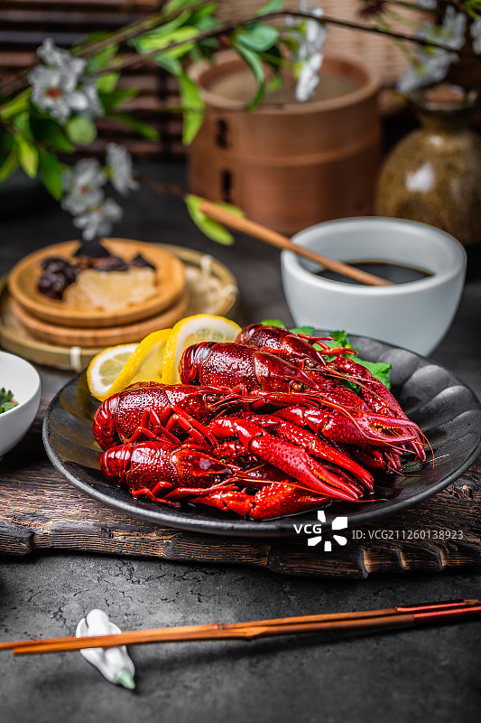 中式特色菜肴 餐厅菜肴 花雕醉龙虾图片素材