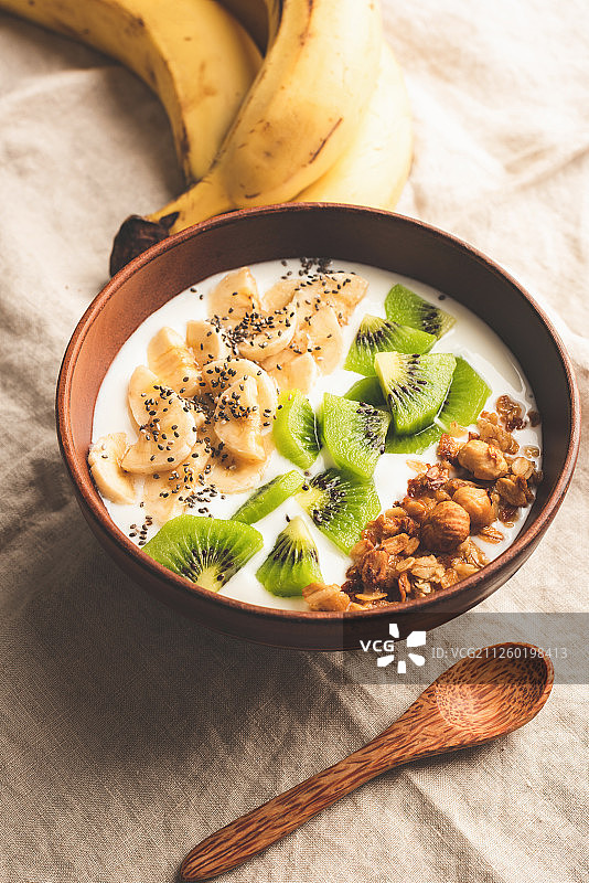 水果酸奶燕麦碗图片素材