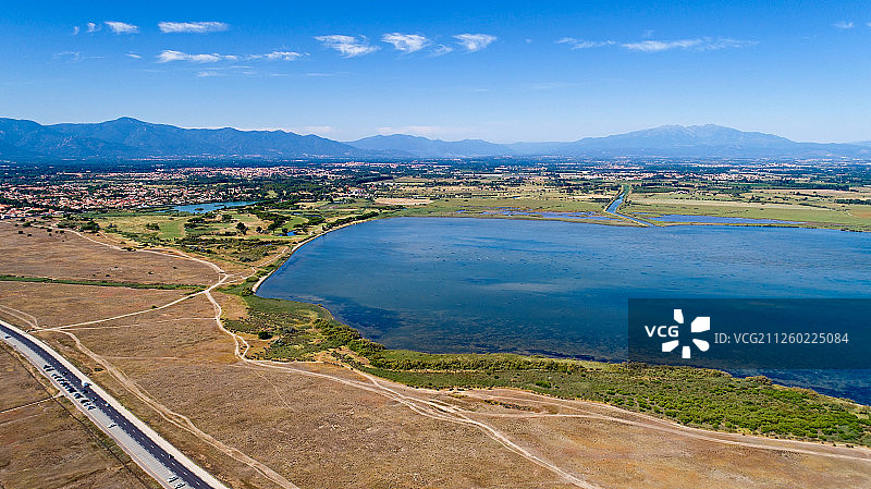 卡内特和圣纳泽尔湖航拍图片素材