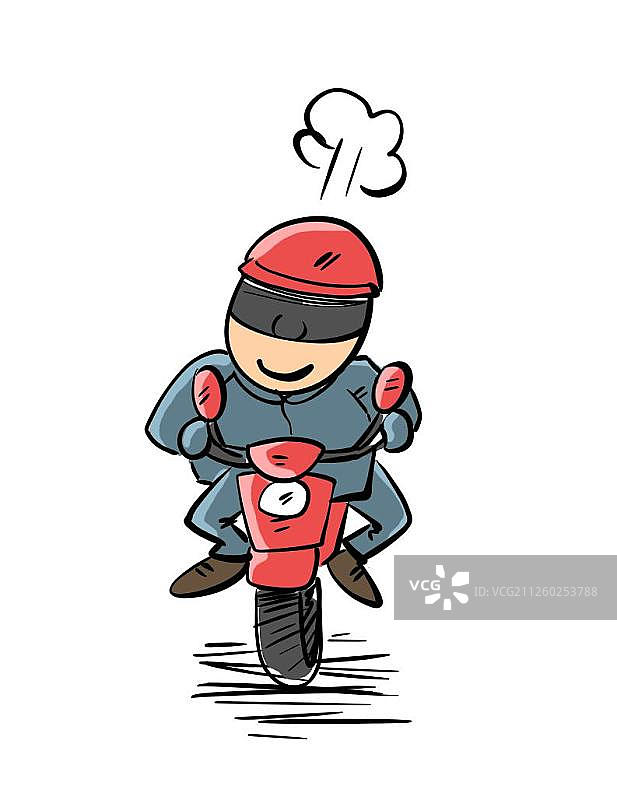 骑摩托车的车手图片素材