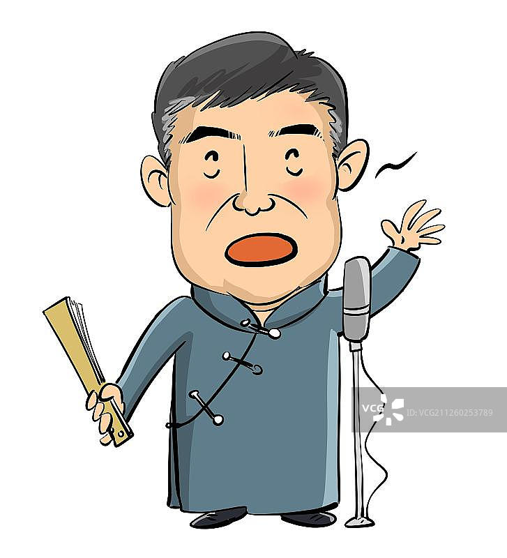 一位相声演员图片素材