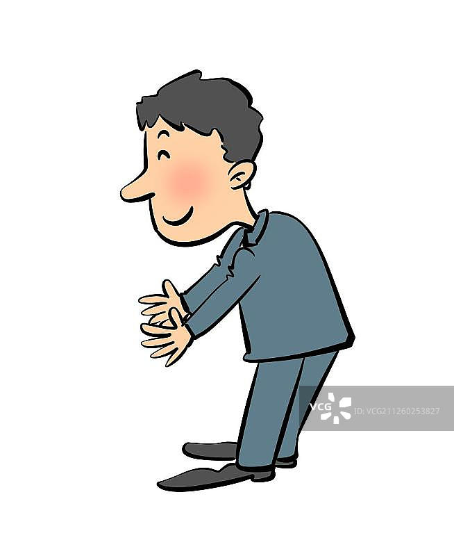 弯腰的男人图片素材