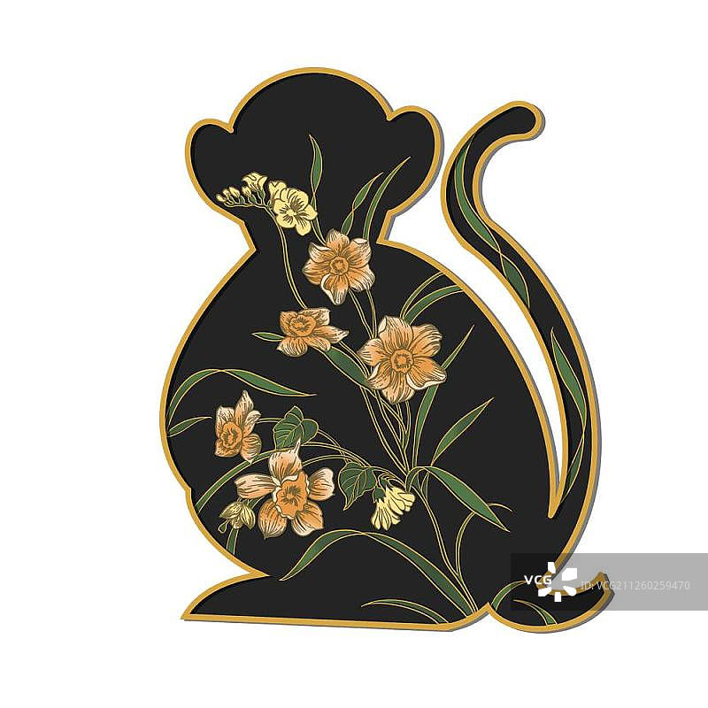 国潮鼠年过年的十二生肖图片素材