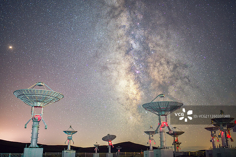 国家天文台明安图观测站星空图片素材