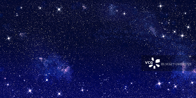 夜晚天空上的星星在闪耀插画背景图片素材
