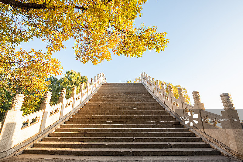 金秋玉带桥图片素材